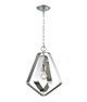 Polished Nickel Pendant Chic Pentagon 424mm 60W Polished Nickel Pendant Chic Pentagon 424mm 60W